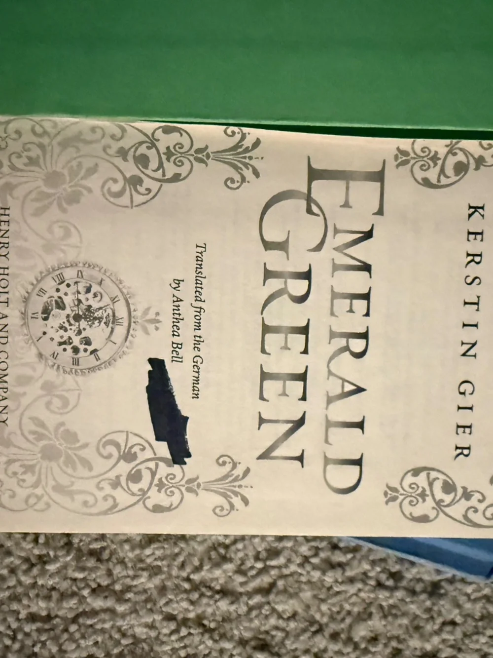 Emerald Green & Sapphire Blue by Kerstin Gier Books